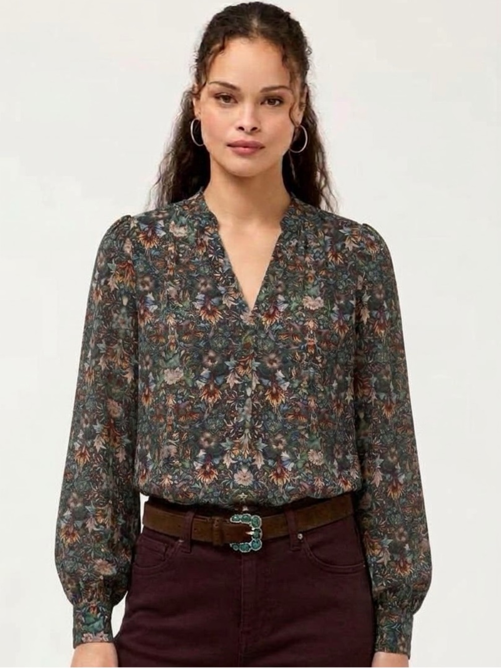 ZADIG & VOLTAIRE $298 • M / 20” PTP • "Tink Kaleido" Print Blouse fall 2021